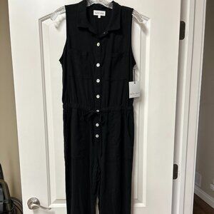 Bella Dahl Pocket Jumpsuit Vintage Black Tencel Small NWT MSRP $198